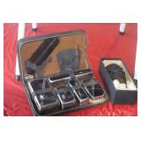 STOOL, HAIR CLIPPERS, VANITY SET