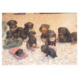 (9) ROTTWEILER FIGURINES