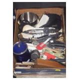 STAINLESS BOWLS, CUTLERY, UTENSILS ETC