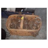 BASKET OF CANNING JARS