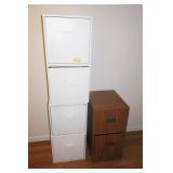 4 SINGLE FILE DRAWERS, 2-DRAWER FILE CABINET