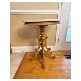 OAK & MARBLE TOP STAND