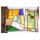 2 PC STAINED GLASS ARTWORK