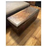 CEDAR LINE CHEST W/ ASSORTED BABY CLOTHES