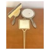 DRESSER SET MIRROR, BRUSH & COMB