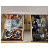 2 DRAWERS OF MISC HOUSEHOLD ITEMS