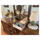 CANDLE HOLDERS, CENTERPIECE, POTTERY