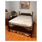 FULL SIZE BED W/BEDDING