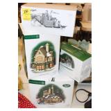 4 PCS DEPT 56 2 COTTAGES 2 FIGURINES