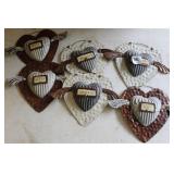 6 PIECE HEART DECO SET
