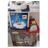 3 CHRISTMAS DECORATIONS- LIGHT HOUSE, SNOW ANGELS