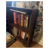 SMALL BOOK CASE W/ ASSORTED BOOKS