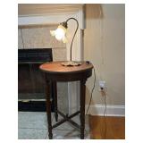 SMALL BRASS LAMP & END TABLE