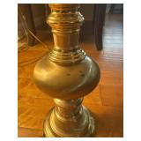 PAIR OF BRASS LAMPS