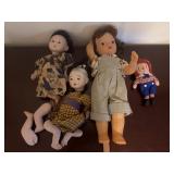 SMALL RAGGEDY ANN DOLL, VINTAGE BABY DOLL
