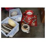 2 BASKETS & ASSORTED DISHES