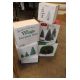 ASSORTED CHRISTMAS VILLAGE TREES