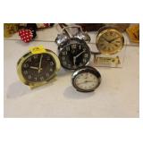 4 ASSORTED ALARM CLOCKS
