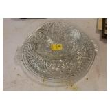 2 CAKE PLATTERS & CANDY DISH