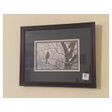 ROBERT A TINO RED BIRD 4"x7"