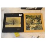2 PC ROBERT A TINO PAINTING ON PLASTER