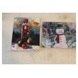 2 PC ROBERT A TINO PAINTING ON PLASTER
