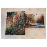 2 PC ROBERT A TINO PAINTING ON PLASTER