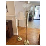 2 BRASS FLOOR LAMPS
