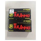 100 RDS TULAMMO 357 MAGNUM AMMO 158 GRAIN FMJ