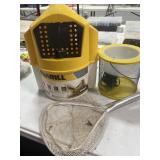 CRICKET BUCKET, MINNOW NET, LARGE HOOK