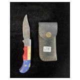 4" DAMASCUS LOCK BLADE, DECORATIVE