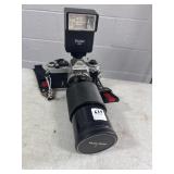 NIKON CAMERA W/ VIVITAR 67MM LENS