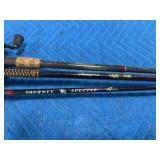 2 RODS W/ REELS & 1 ROD