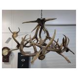 RUSTIC LODGE ANTLER CHANDELIER 39"x20" 28" WIDE