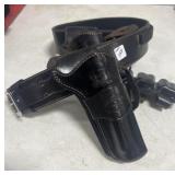 TOOMBSTONE BRAND DOUBLE HOLSTER LEATHER GUN BELT