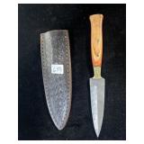 8" DAMASCUS BLADE DECORATIVE HANDLE W/ SHEATH