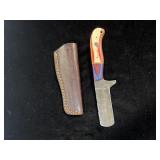 9" DAMASCUS BLADE W/ SHEATH