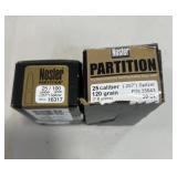 2 BOXES 25 CALIBER BULLETS FOR RELOADING