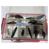18 ASSORTED PLUGS IN STOWAWAY BOX