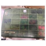 DOUBLE ACTION TACKLE BOX W/ JIG HEADS