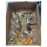BOX OF ASSORTED FISHING LUERS