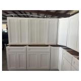 Arcadia White 16pc 36" Uppers and a Pantry. Arcadia White 16pc 36" Uppers and a Pantry.