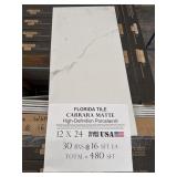 [480sft] 12"x24" CARRARA MATTE TILE