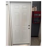 LH-3-0, 6 PANEL METAL DOOR W/ SOME DINGS LH-3-0, 6 PANEL METAL DOOR W/ SOME DINGS