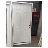 LH-3-0, 6 PANEL METAL DOOR W/ SOME DINGS LH-3-0, 6 PANEL METAL DOOR W/ SOME DINGS