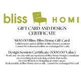 Bliss Home Gift Card & Design Session