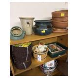 CONTENTS OF WOODEN SHELF IN GARAGE