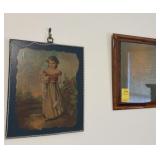 2 FRAMED PICTURES - "PINKY" & DOVES