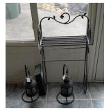 2 LANTERNS, SMALL SHELF, MAILBOX