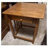 PINE 1 DRAWER SIDE TABLE 21.5x21.5x23